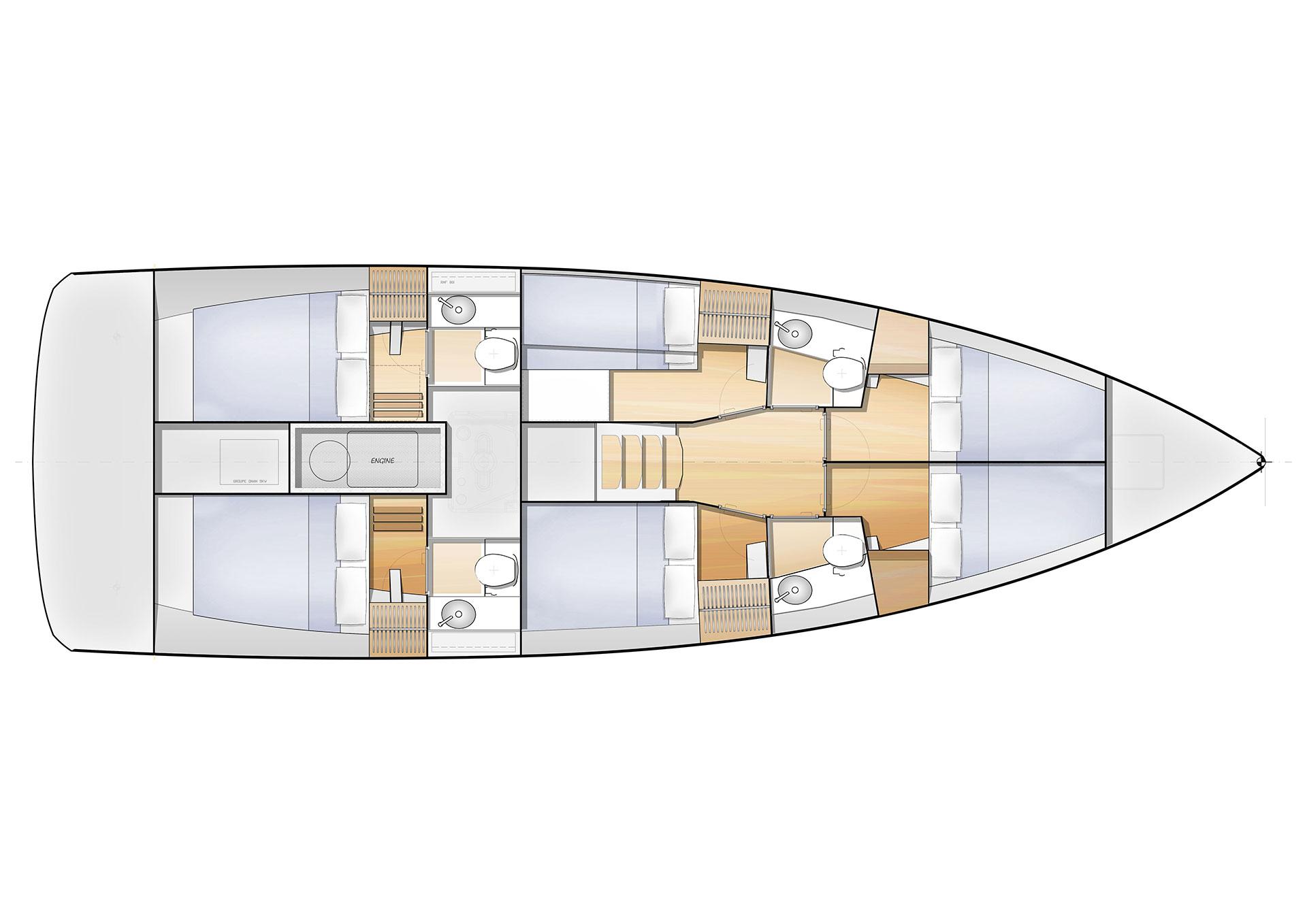Sun Loft 47 | Jeanneau Saiboat, Monocat, 6 cabins, 12 people on board