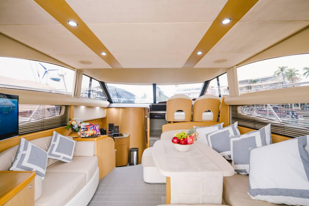 princess 42 is fully-fitted for an air-conditioned