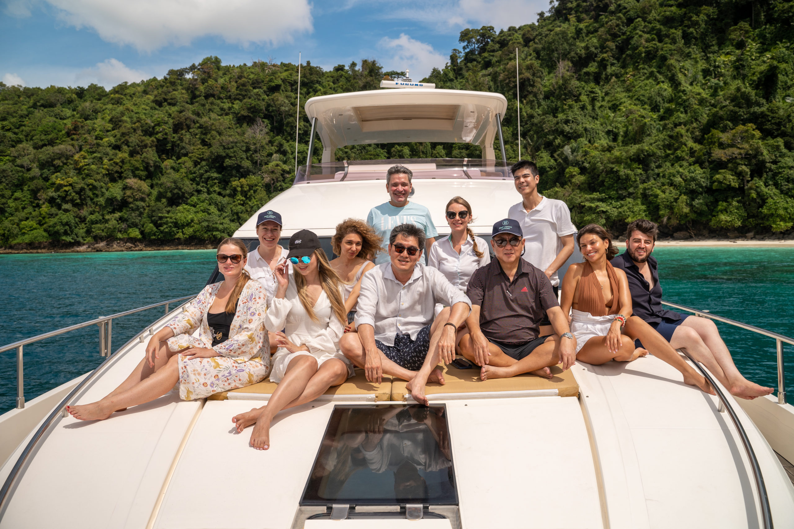 Boat Lagoon Yachting honors to welcome the Ambassador of Thailand to Russia and influencers on board the luxurious Princess 78MY in the Andaman Sea.