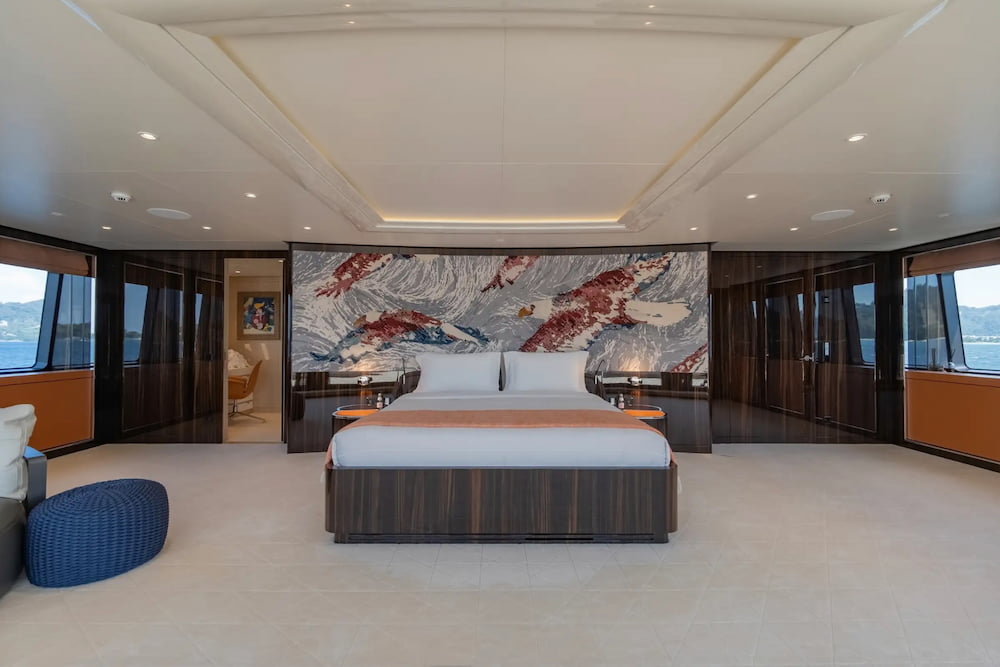 Interior of a superyacht for sale in Thailand